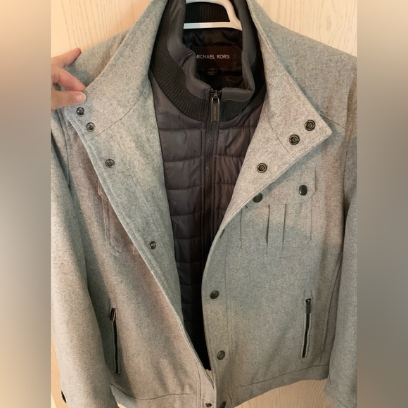 MICHAEL Michael Kors Wool Blend Military Coat Men’s Large - Picture 4 of 14